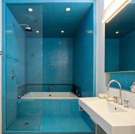 blue bathroom