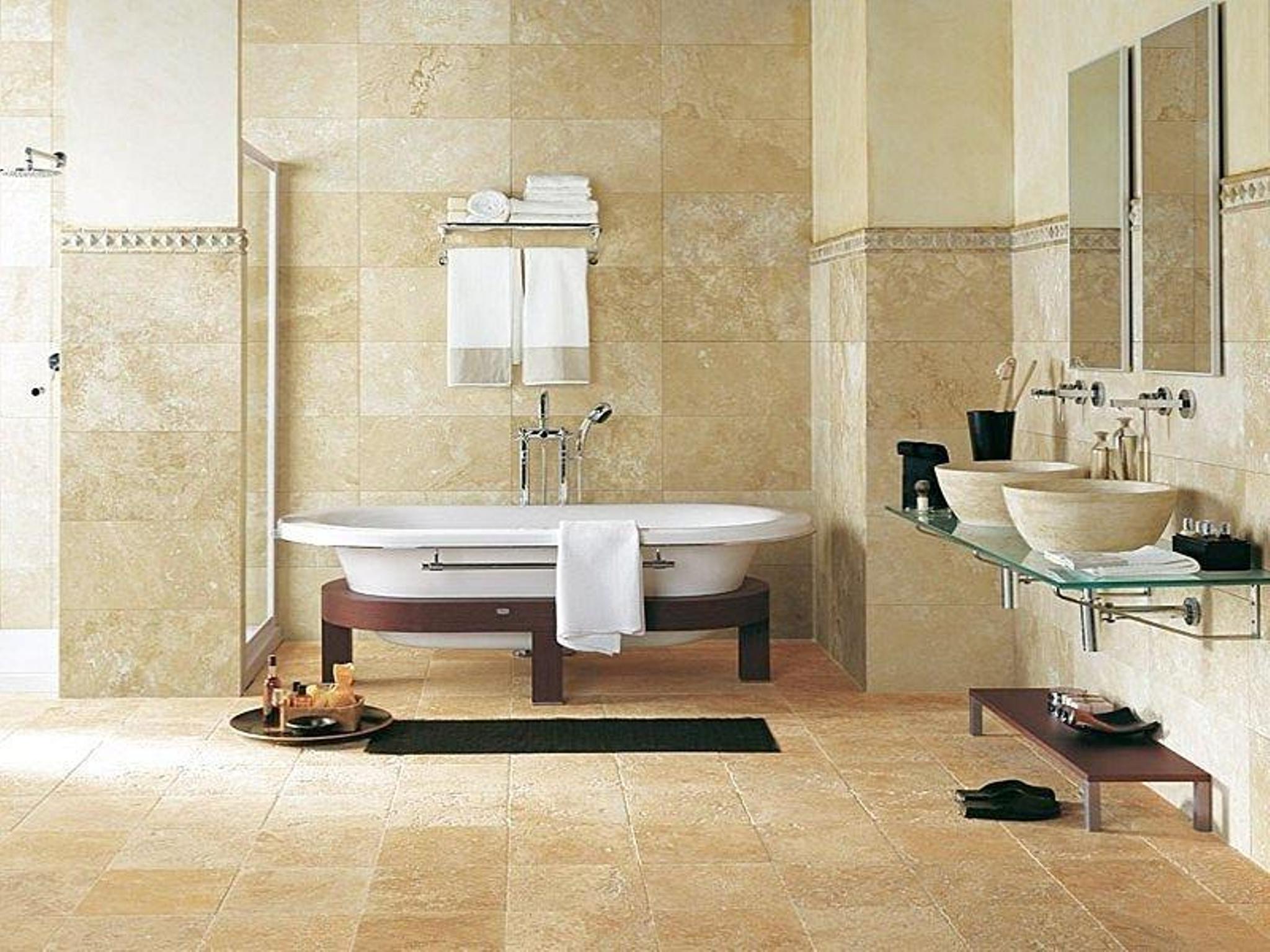 Modern Travertine Bathroom Designs - Genshin Impact