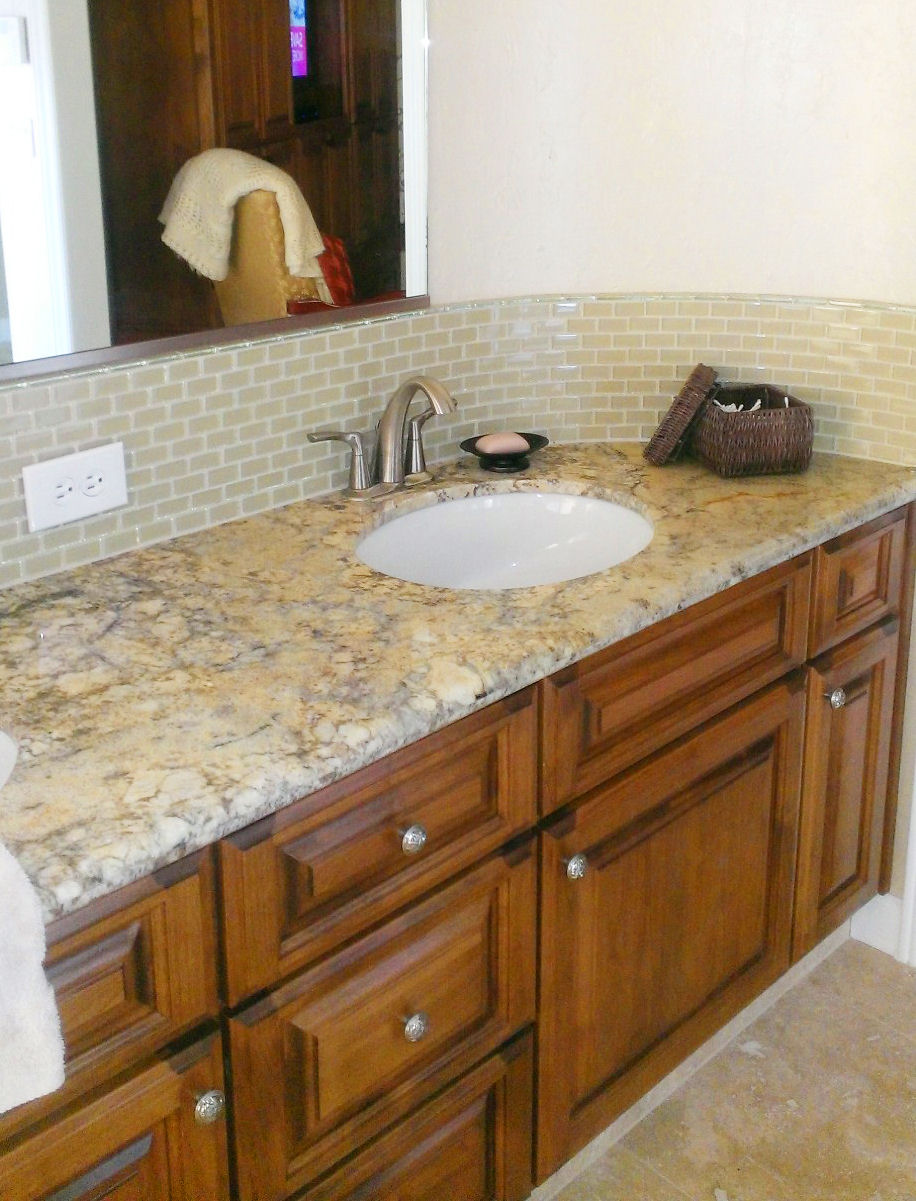 Khaki-Mini-Glass-Bathroom-Backsplash