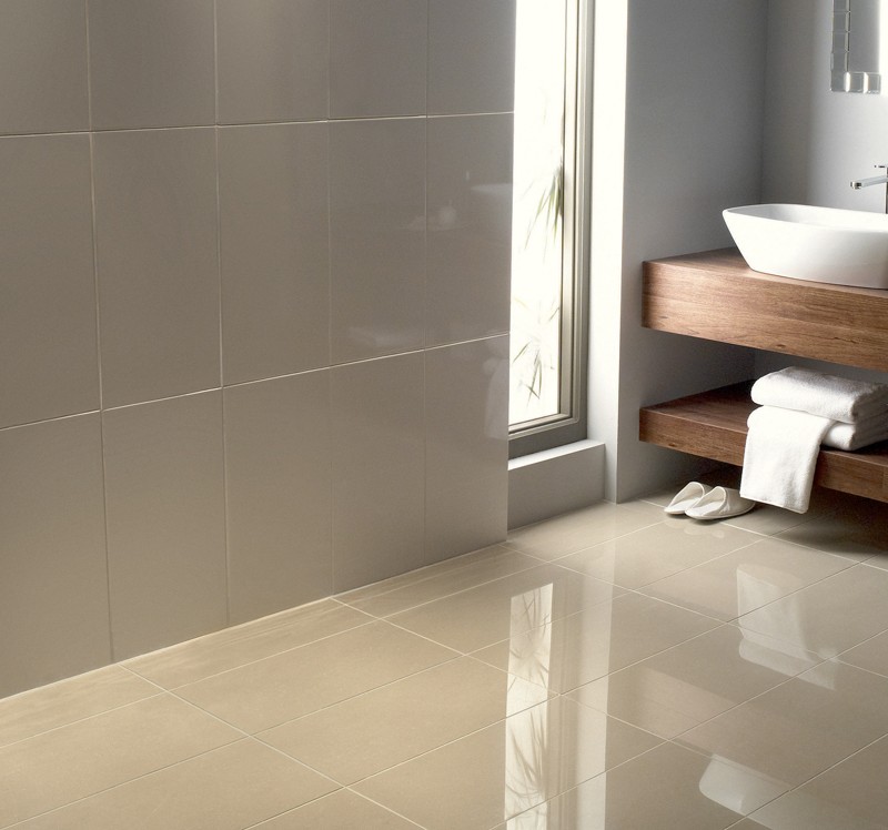 29 ideas  on using polished porcelain tile  for bathroom  