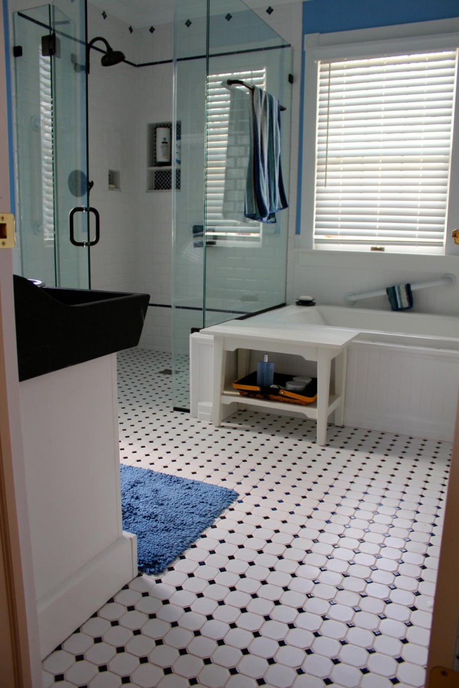 bathroom-fancy-white-bathroom-decorating-design-ideas-with-black-and-white-tile-bathroom-floor-along-with-square-glass-shower-room-and-white-tile-bathroom-wall-adorable-vintage-bathroom-tile-patterns