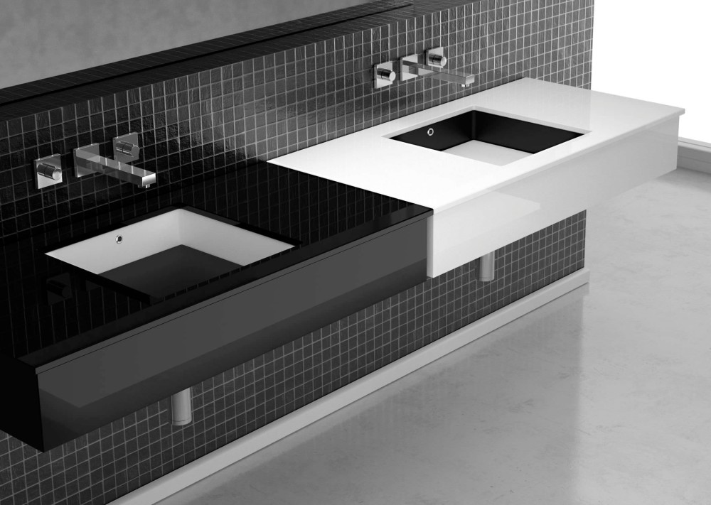 bathroom-interior-furniture-appliances-remarkable-modern-contemporary-white-and-black-vanity-top-integrated-with-squared-sink-attached-on-subway-black-glass-mosaic-wall-panel-fabulous-bathroom-e