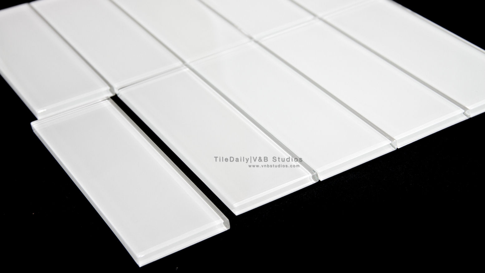 White Bar Glass Tile