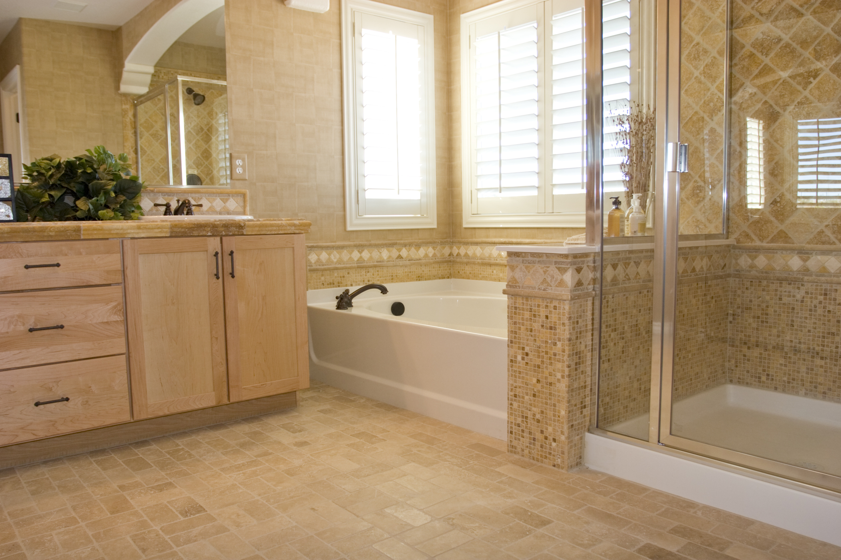 Modern bathroom in a house