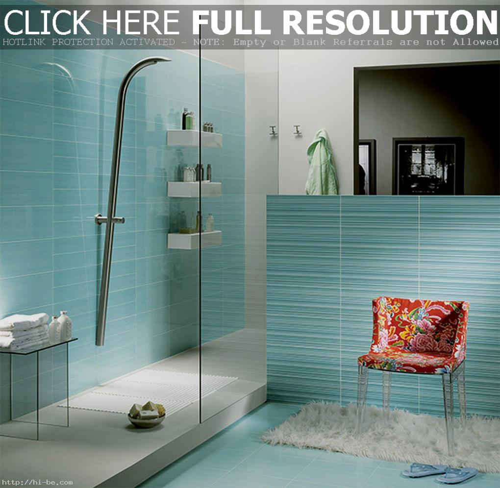 Interior-Bathroom-Decoration-Ideas-Cool-Light-Blue-Glass-Tile-For-Bathroom-Wall-In-Glass-Stall-Shower-Design-Ideas-Mind-Blowing-Bathroom-Design-With-Glass-Tile-For-Bathro