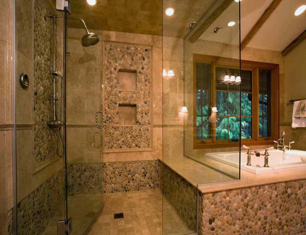 bathroom-breathtaking-natural-stone-bathroom-design-lovable-vanity-door-glass-shower-handles-faucet-towel-holder-sink-wash-complet-faucet-glass-window-wooden-frame-light-flush-on-ceiling-white-stone