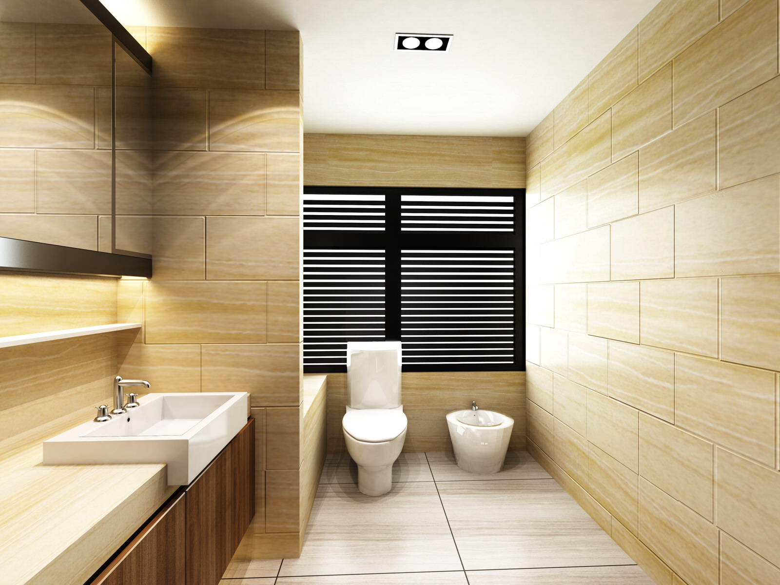 Modern Toilet in Bathroom of residences or hotels