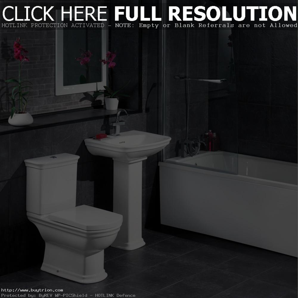 dazzling-victorian-bathroom-decor-with-grey-tile-wall-and-white-sink-design-idea1