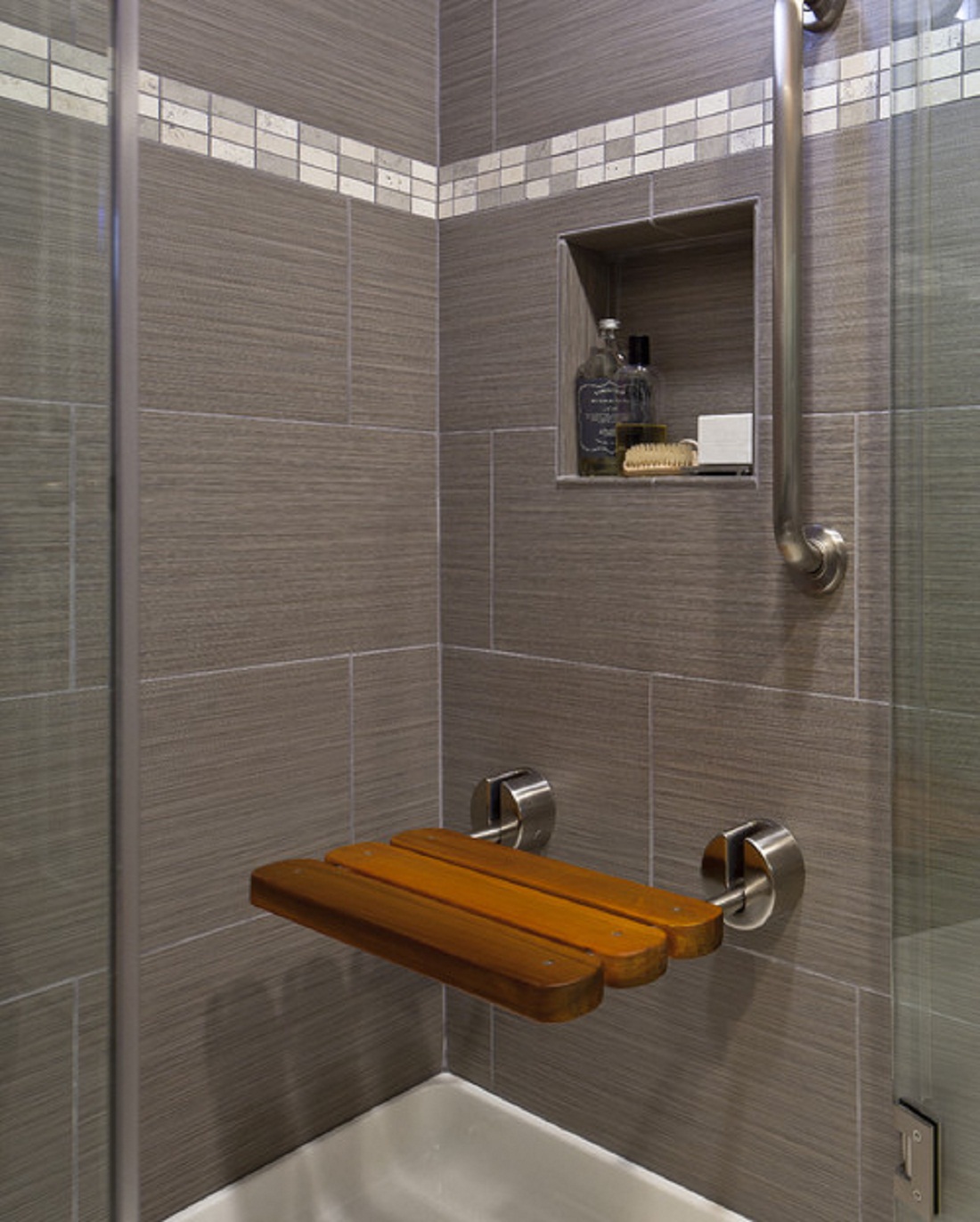 elegant-gray-bathroom-wall-tile-plus-square-niche-for-soap-with-perfume-idea-also-ultra-modern-shower-bench