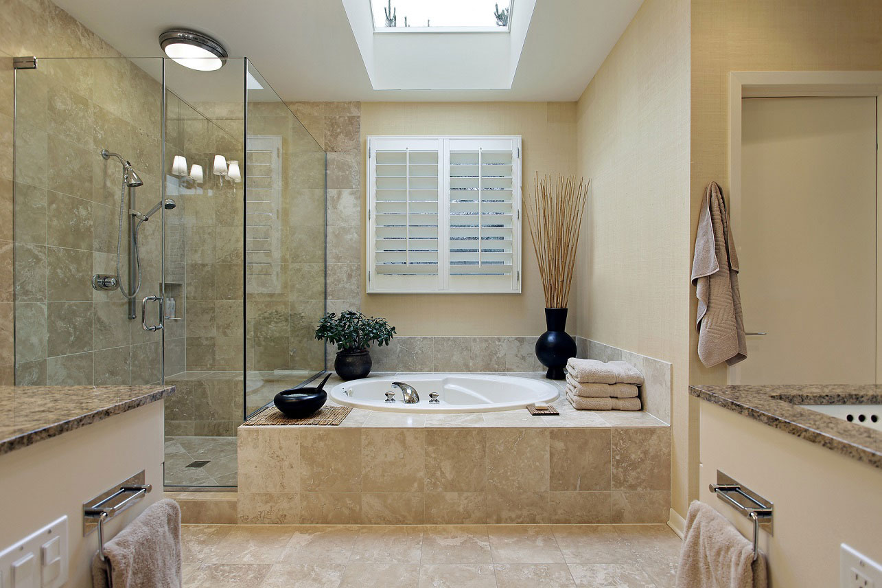 elegant-master-bathroom-design-natural-stone-wall-tile-beige-marble-bathtub-cover-bathroom-design-marble-wall-tile-natural-stone-tile-master-bathroom-frameless-shower-stall-glass-shower-cubicle-a