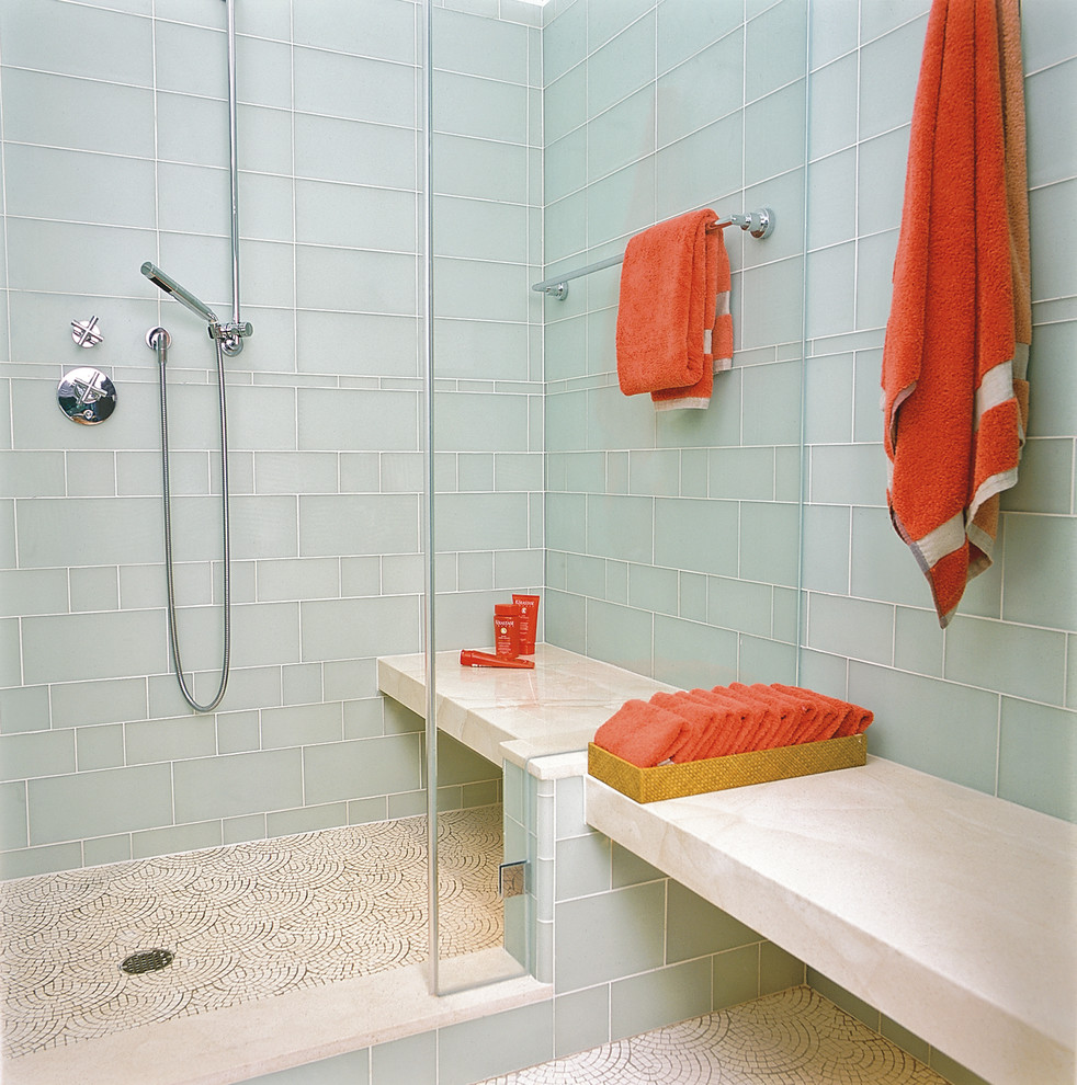 how-to-clean-ceramic-tile-shower-bathroom-with-contemporary-glass-shower-door