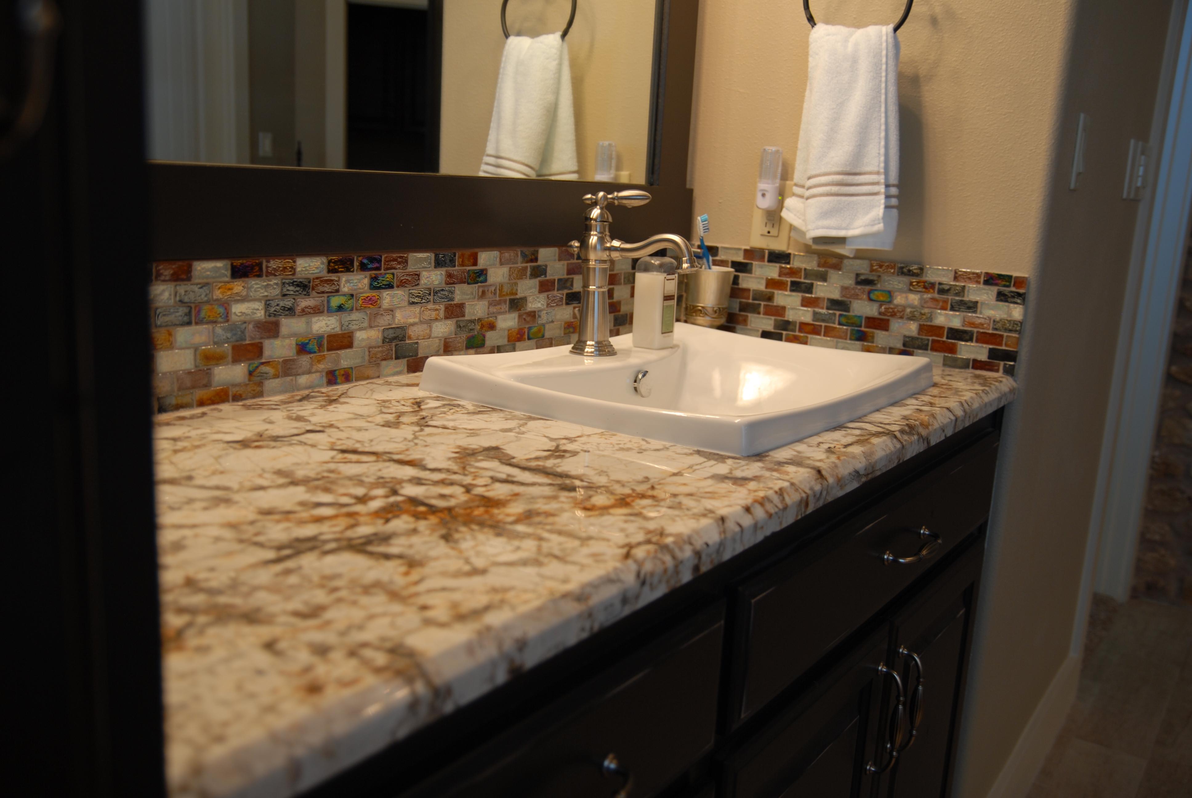 32 interesting bathroom countertop granite tile picture