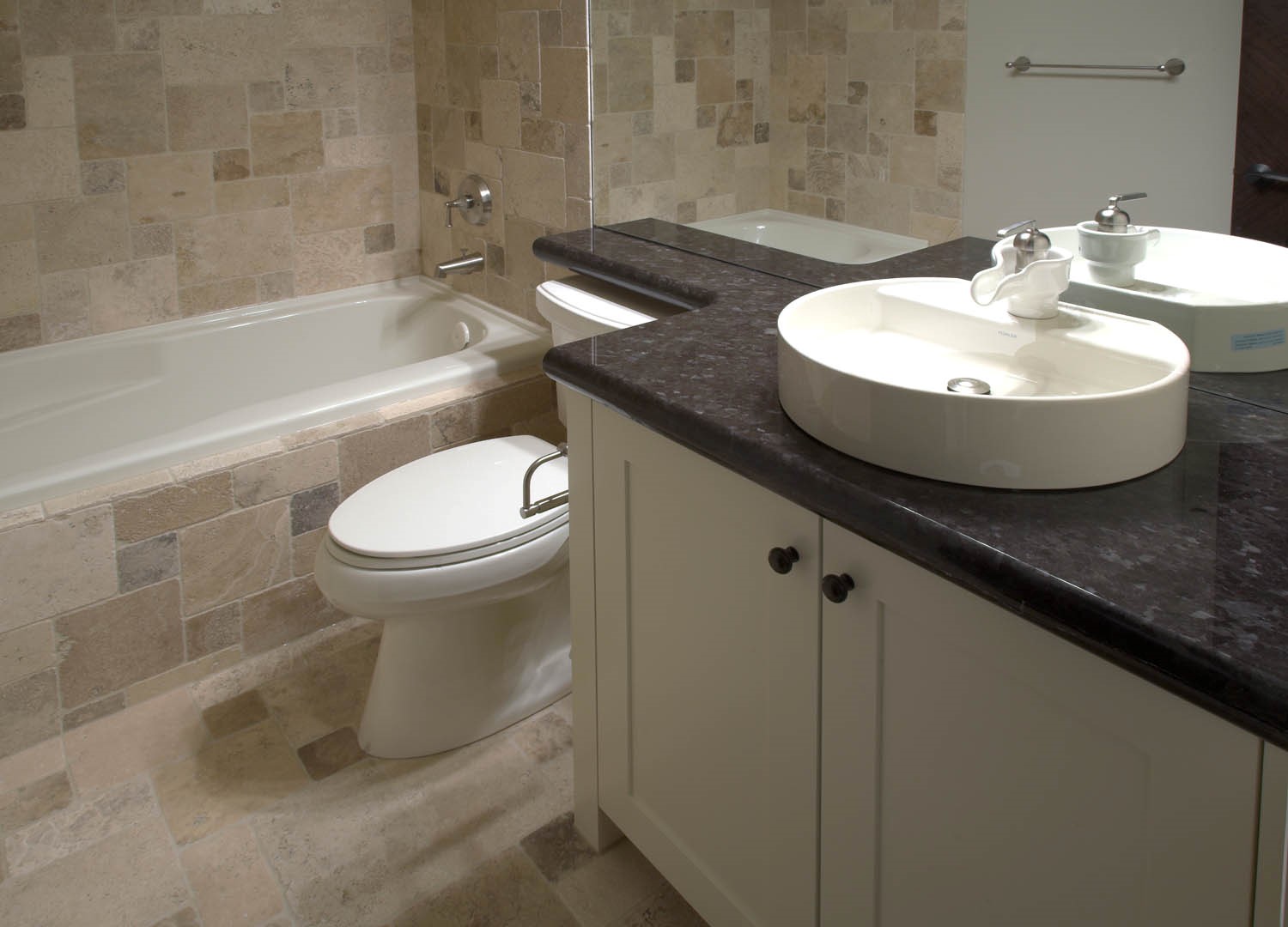 drop in bathroom sinks on granite