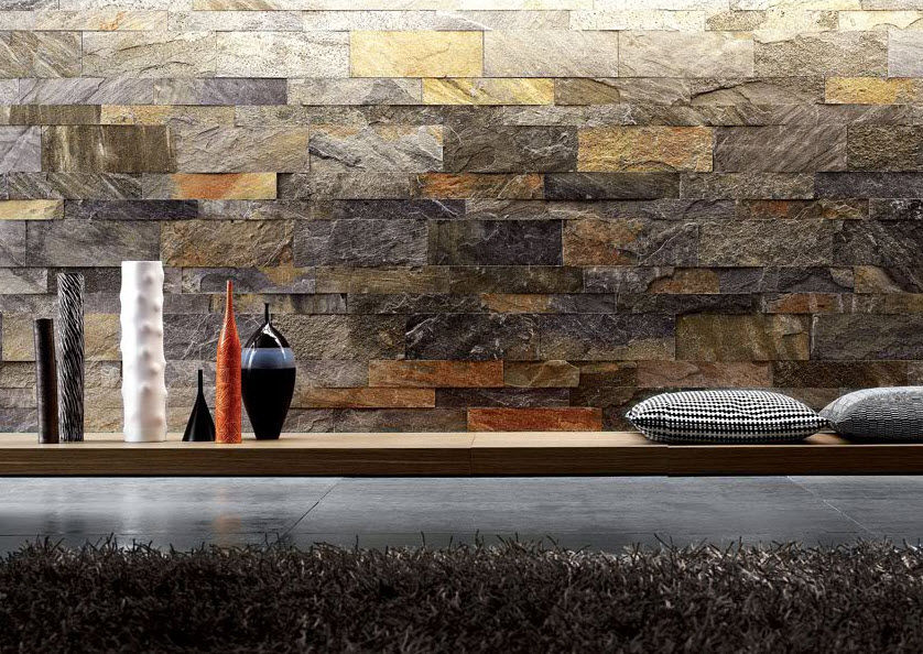 Amazing-Interior-Stone-Veneer-Small-Garden-Waterfall-Stone-Wall-Black-Cushions