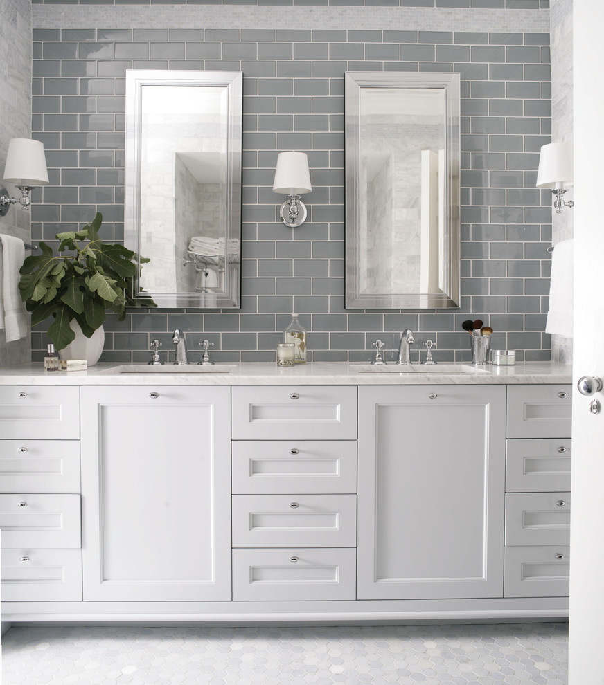 Exquisite-Bathroom-Traditional-design-ideas-for-Grey-Subway-Tile-Image-Decor