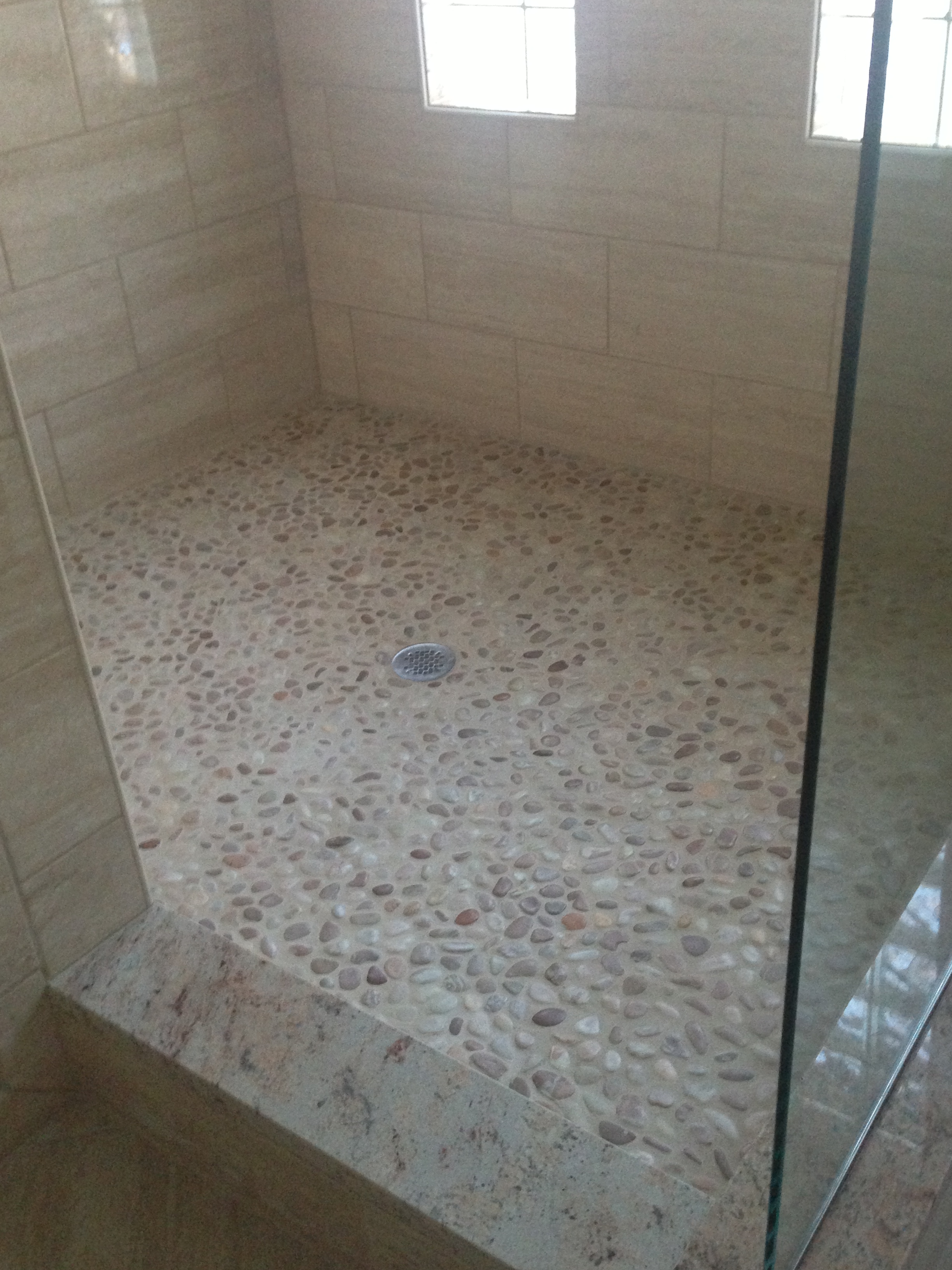 Glazed-Berry-Pebble-Tile-Shower-Floor