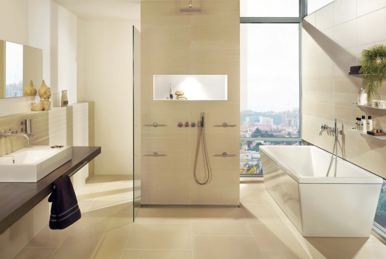 Lounge Ivory bathroom floor and wall tiles