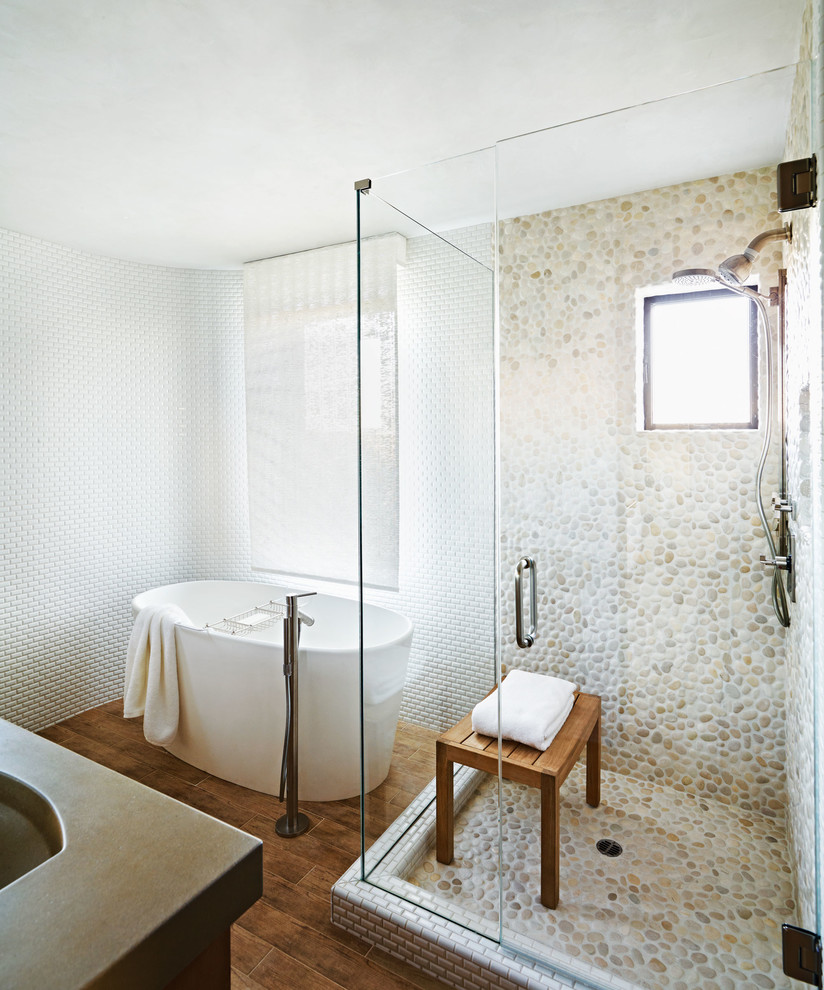 Lovely-Bathroom-Contemporary-design-ideas-for-Shower-Floor-Pebble-Tile-Image-Gallery