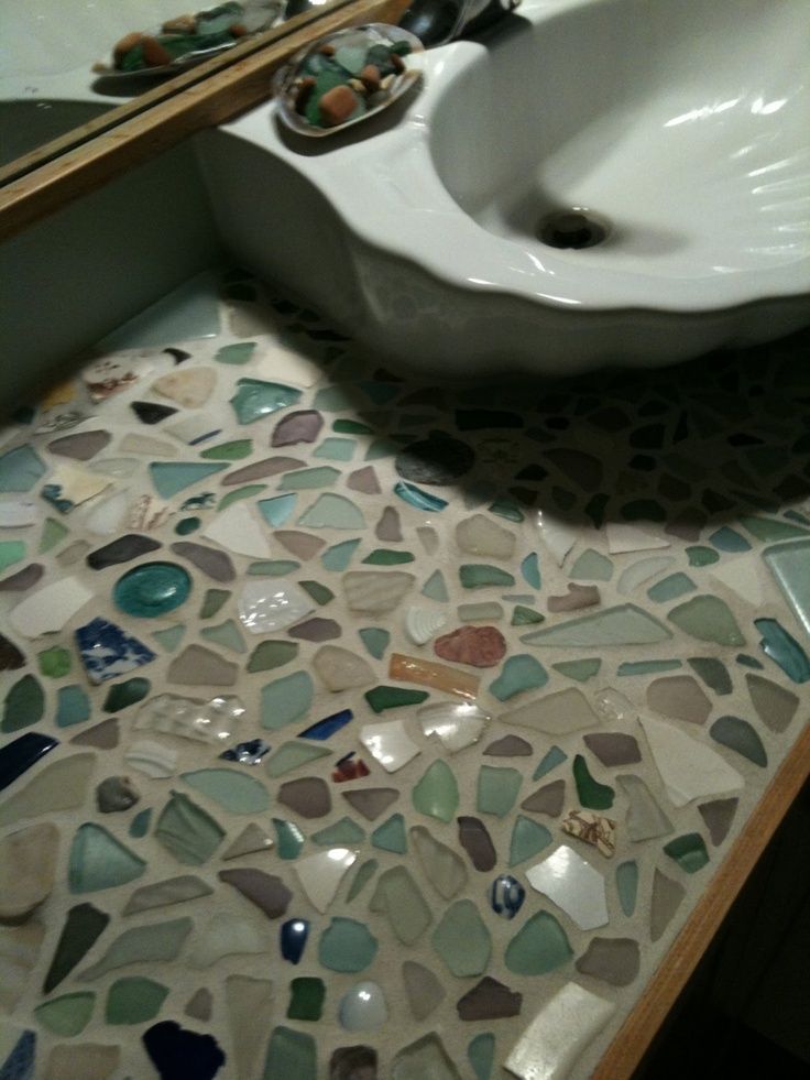 30 Pictures Of Mosaic Tile Countertop Bathroom