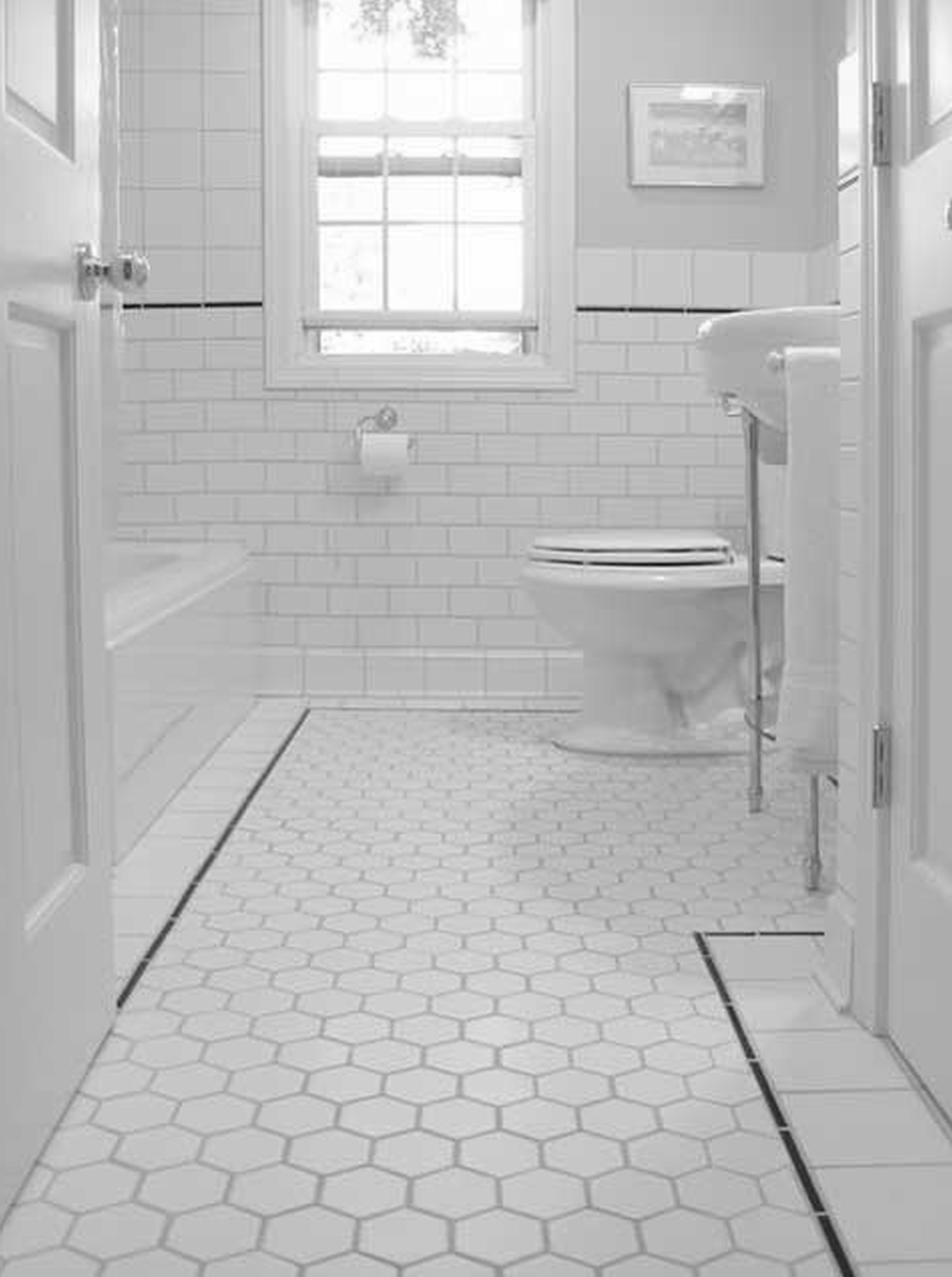bathroom-inspiration-pretty-white-archaic-bathroom-floor-tile-combine-rectangular-white-wood-window-and-white-ceramic-tile-wall-finish-stunning-vintage-bathroom-ideas-and-home-furnishing