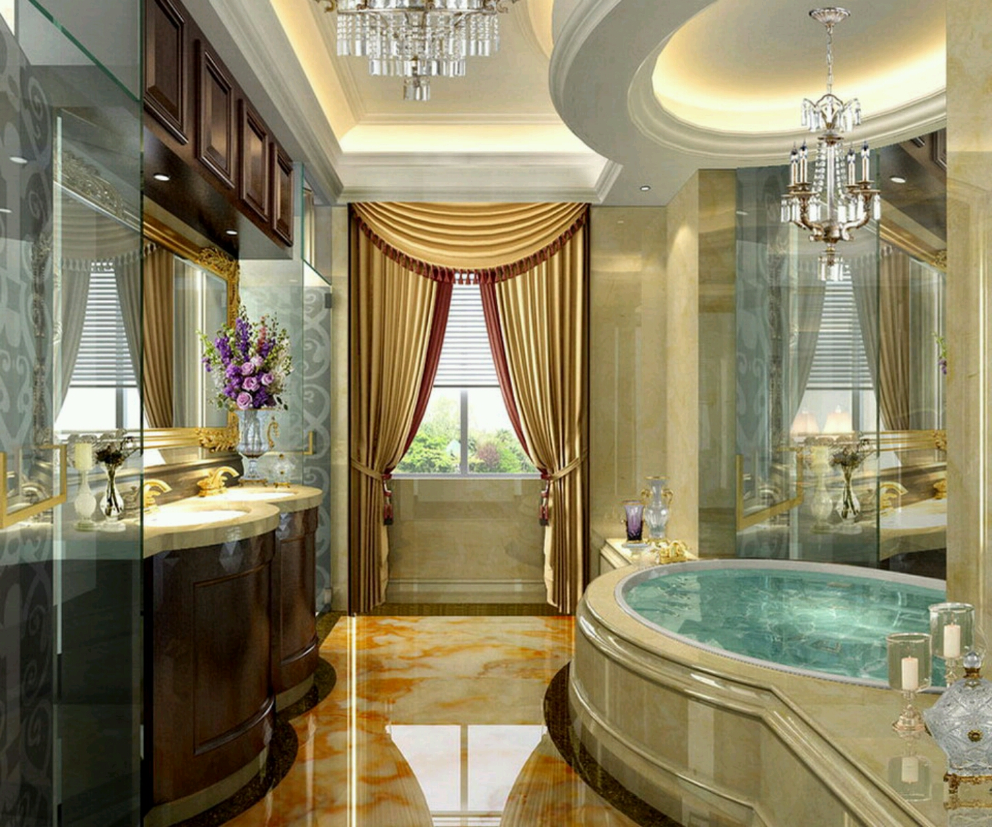 Luxury modern bathrooms designs decoration ideas. (1)