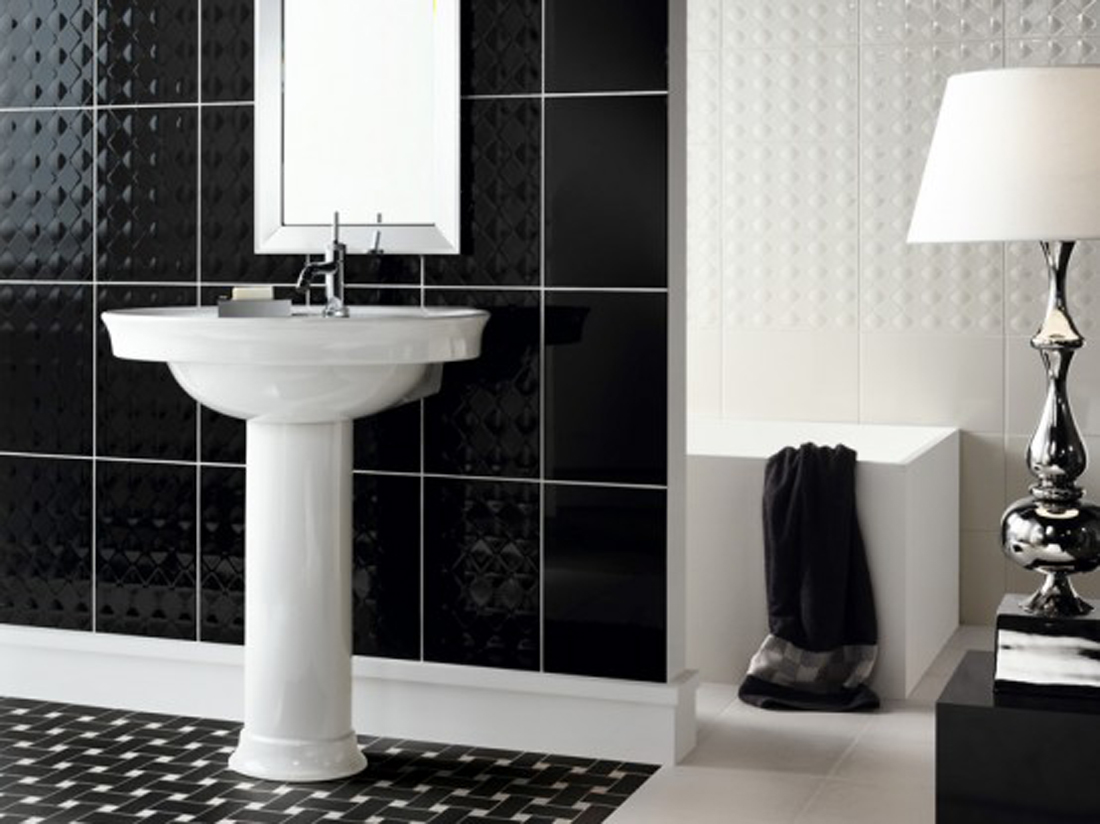 bathroom-fabulous-small-black-and-white-bathroom-decoration-using-black-high-end-bathroom-tile-including-white-ceramic-pedestal-bathroom-sinks-and-white-basket-weave-tile-bathroom-flooring-interactiv