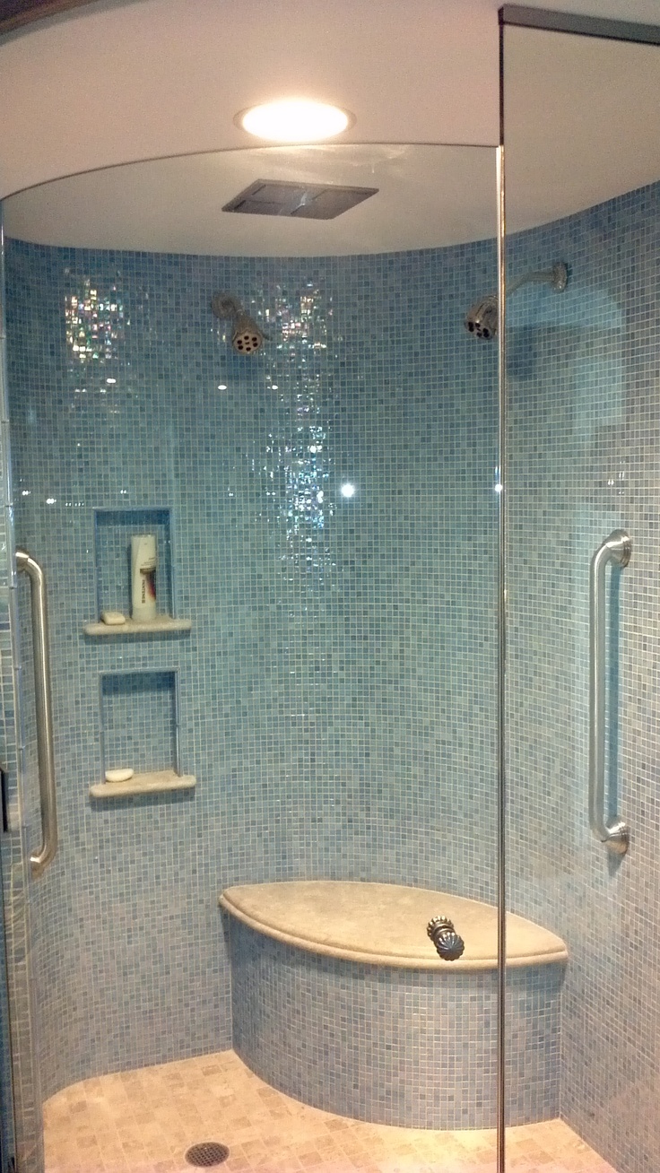 25 great ideas and pictures of iridescent bathroom tiles