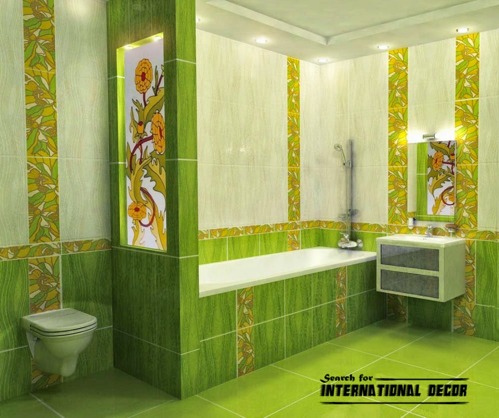 green-ceramic-tile-for-bathroom