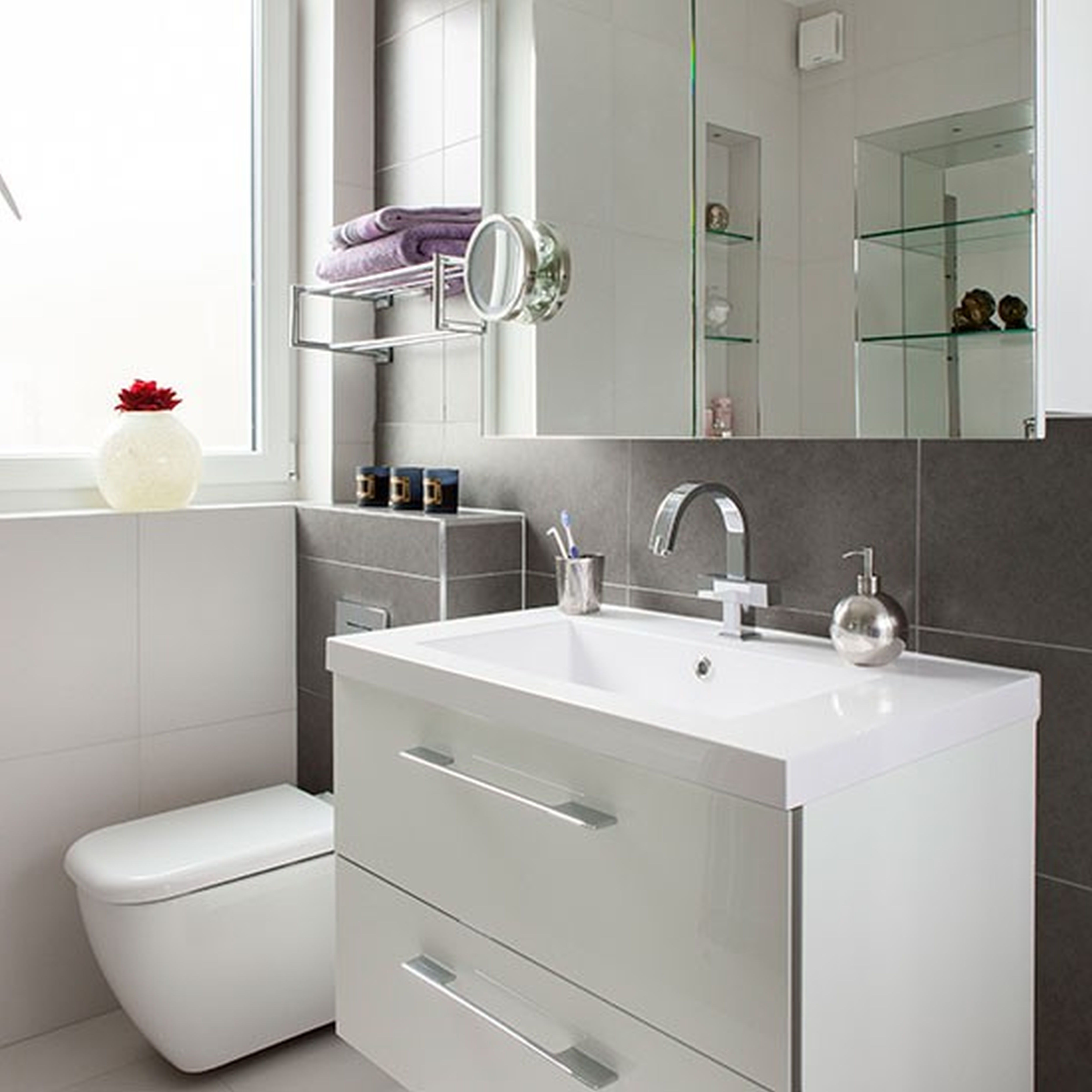 interior-bathroom-bathroom-ideas-with-white-wooden-bath-vanity-attached-on-grey-ceramic-tiled-backsplash-also-white-wooden-floating-cabinet-with-double-mirror-door-panel-as-well-as-small-bathroom-des